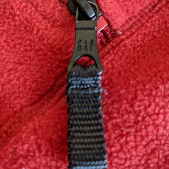 GAP red-black 1/4-zip Fleece Sweatshirt Men’s M - Picture 7 of 12